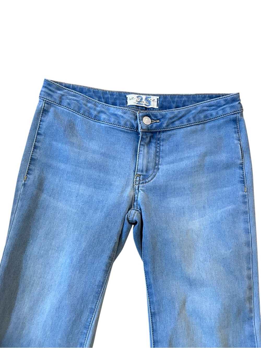 Free People We The Free Just Float On Ultra Wide Bell Bottom Flare Jeans Size 25 - Picture 3 of 4